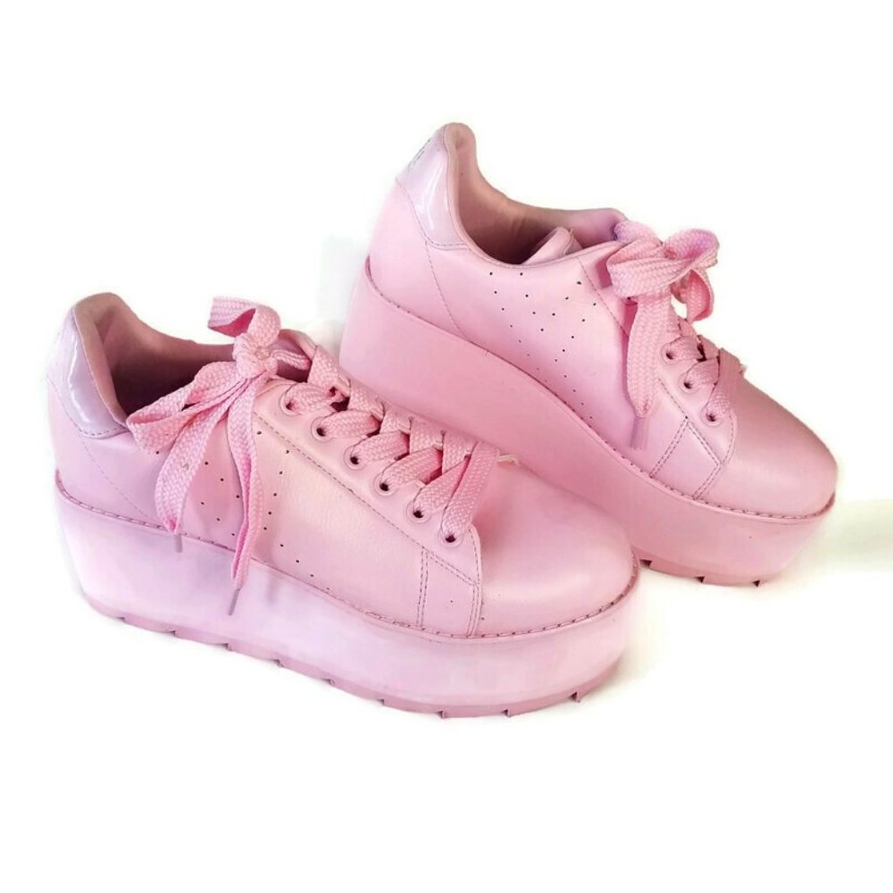 YRU Pink Lala Platform Sneakers - Women | Color: Pink | Size: 10